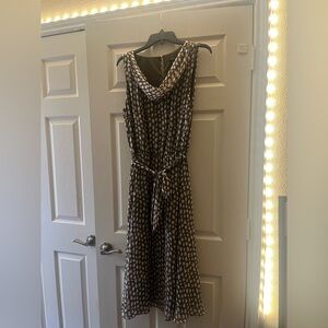 MSK Brown Polka Dot Maxi Dress